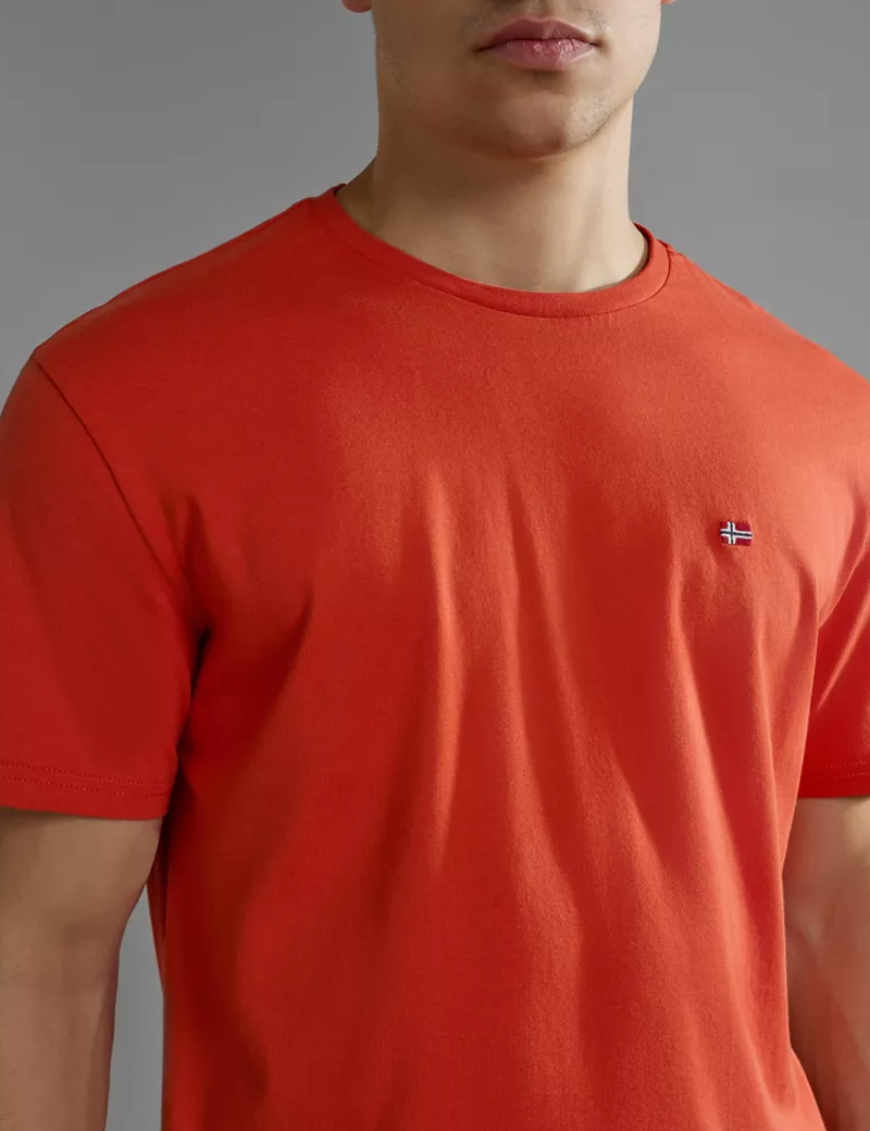NAPAPIJRI T-SHIRT HOMME LOGO CŒUR SALIS ROUGE