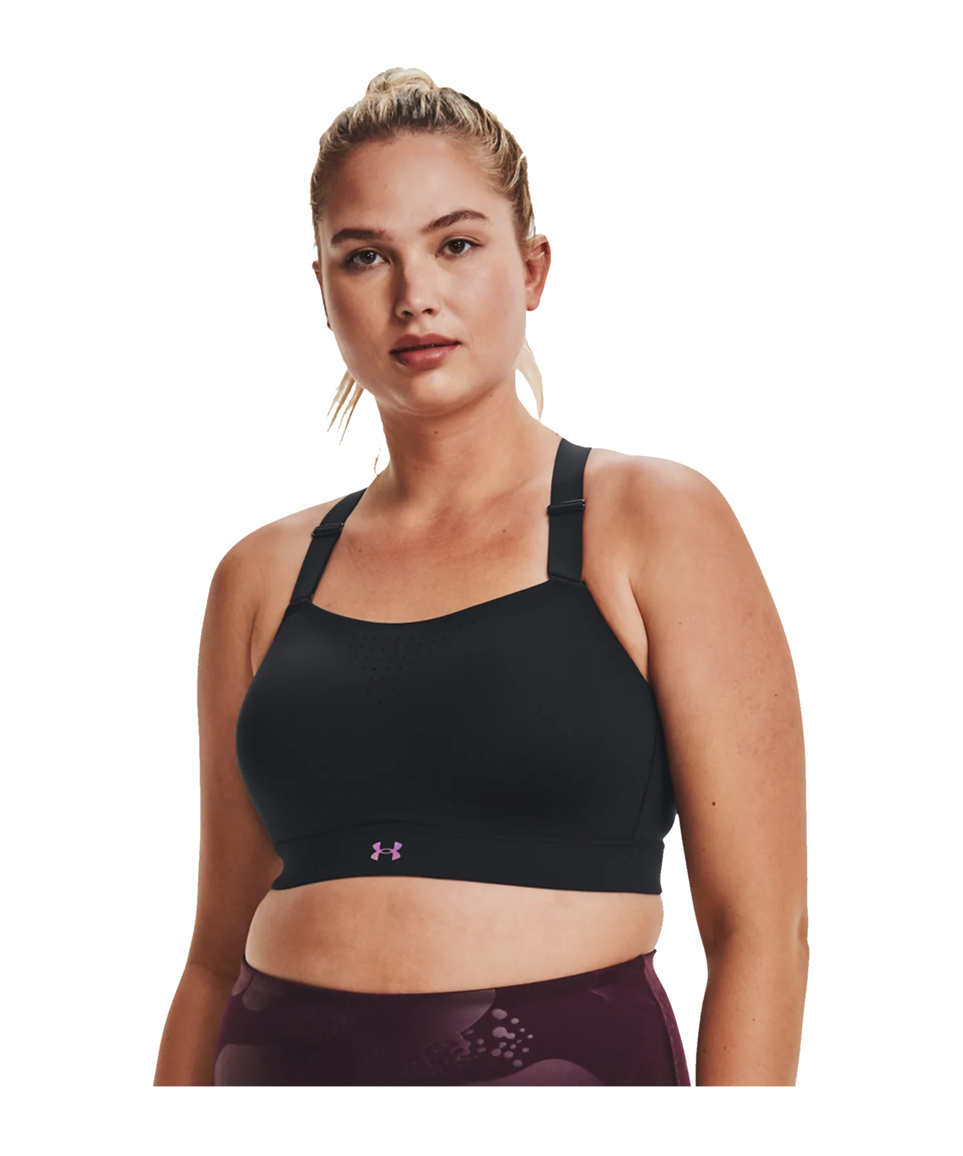 Under Armour Rush High Sport-BH Damen Schwarz F001