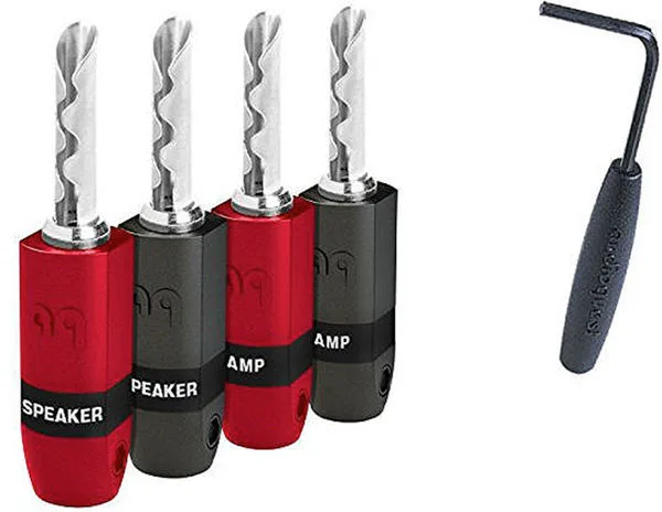 Audioquest SureGrip 300 Silver (lot de 4) Fiches bananes et fourches
