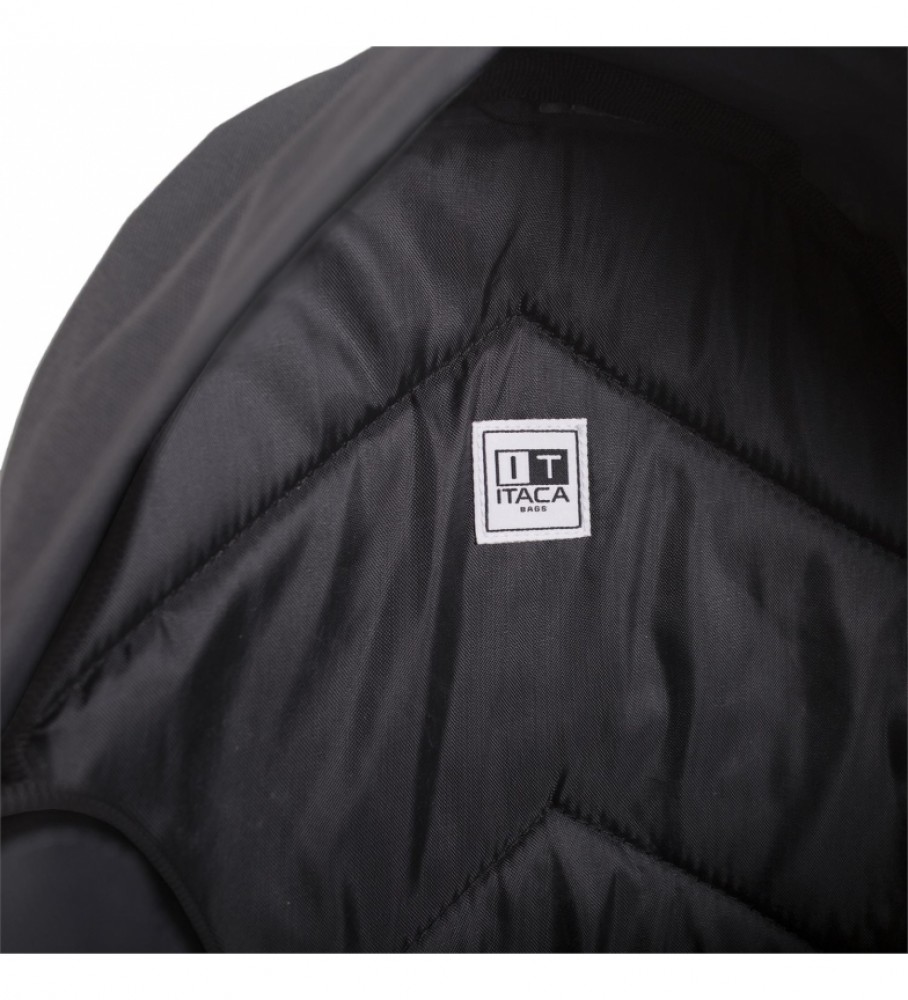 Mochila e estojo ITACA, pretos - 31 x 43 x 14 cm -