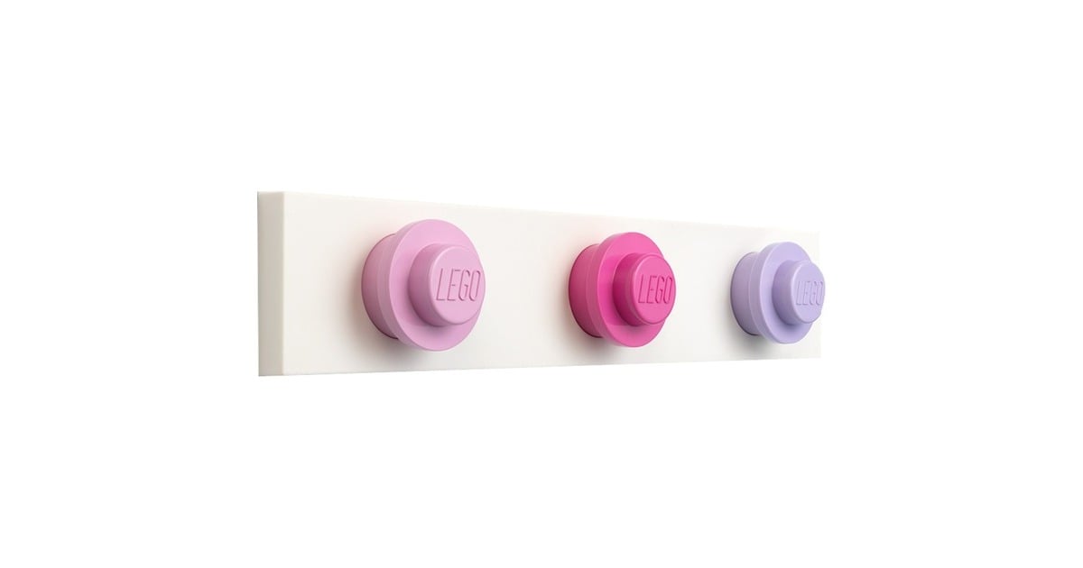 Room CopenhagenLEGO Wall Hanger Rack  wandmontage   (Wit, Roze,Paars)