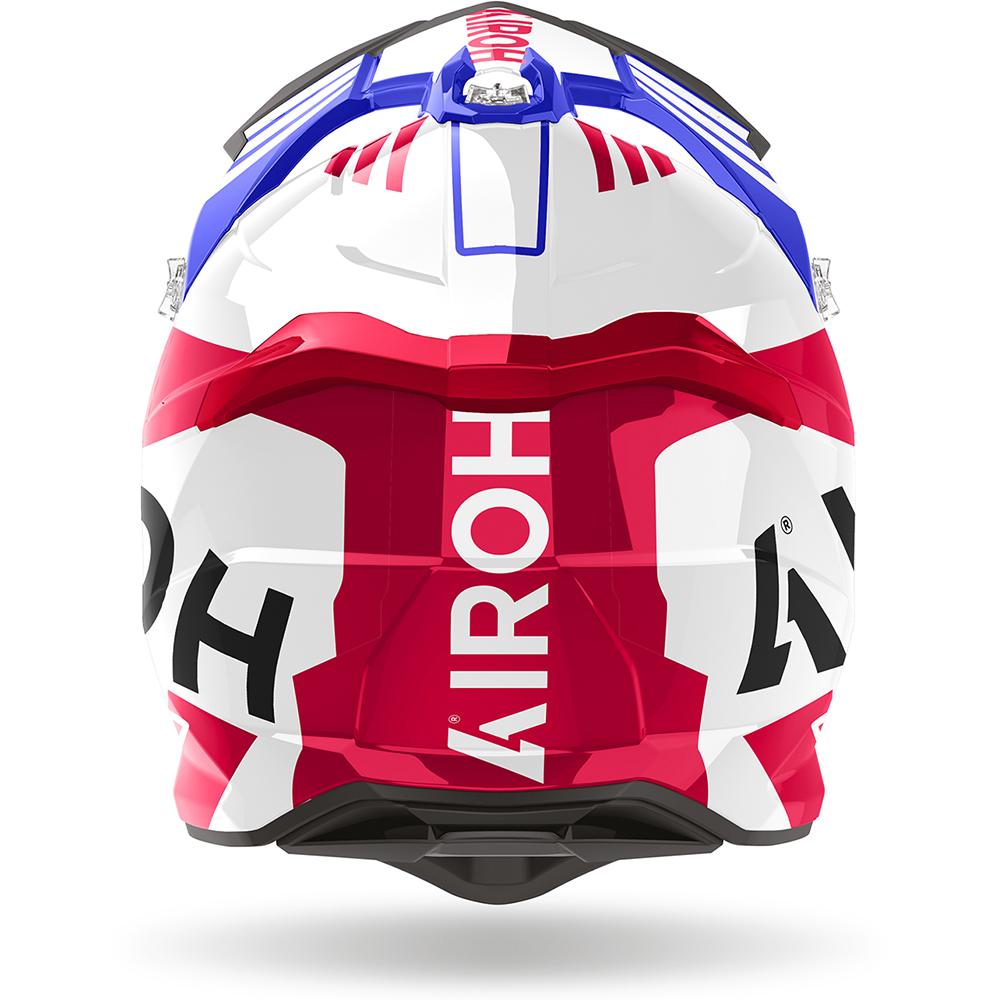 Airoh - Casque Strycker Brave Blanc / Bleu / Rouge / Brillant