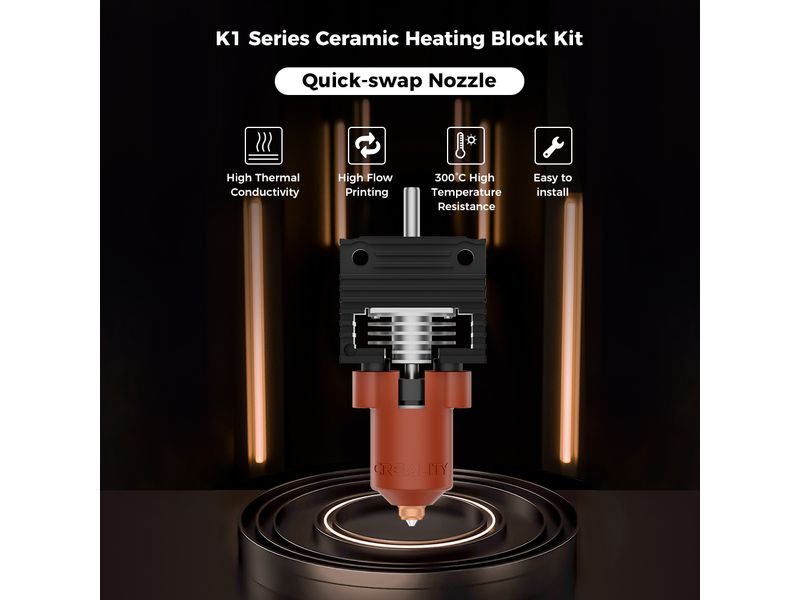 Creality Heizelement K1-Serie Keramik-Heizblock-Kit für Creality 3D Drucker