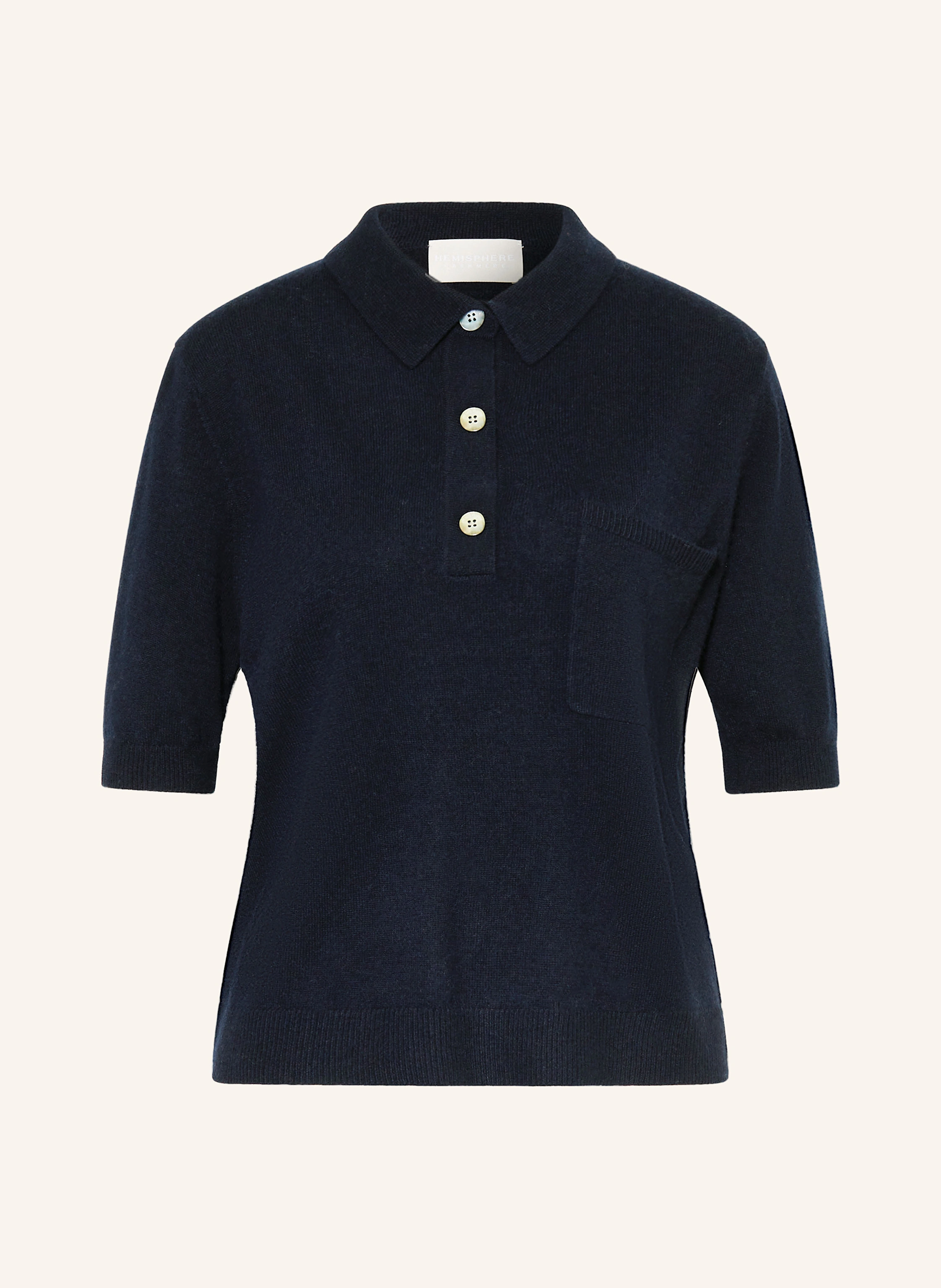HEMISPHERE Strick-Poloshirt aus Cashmere
