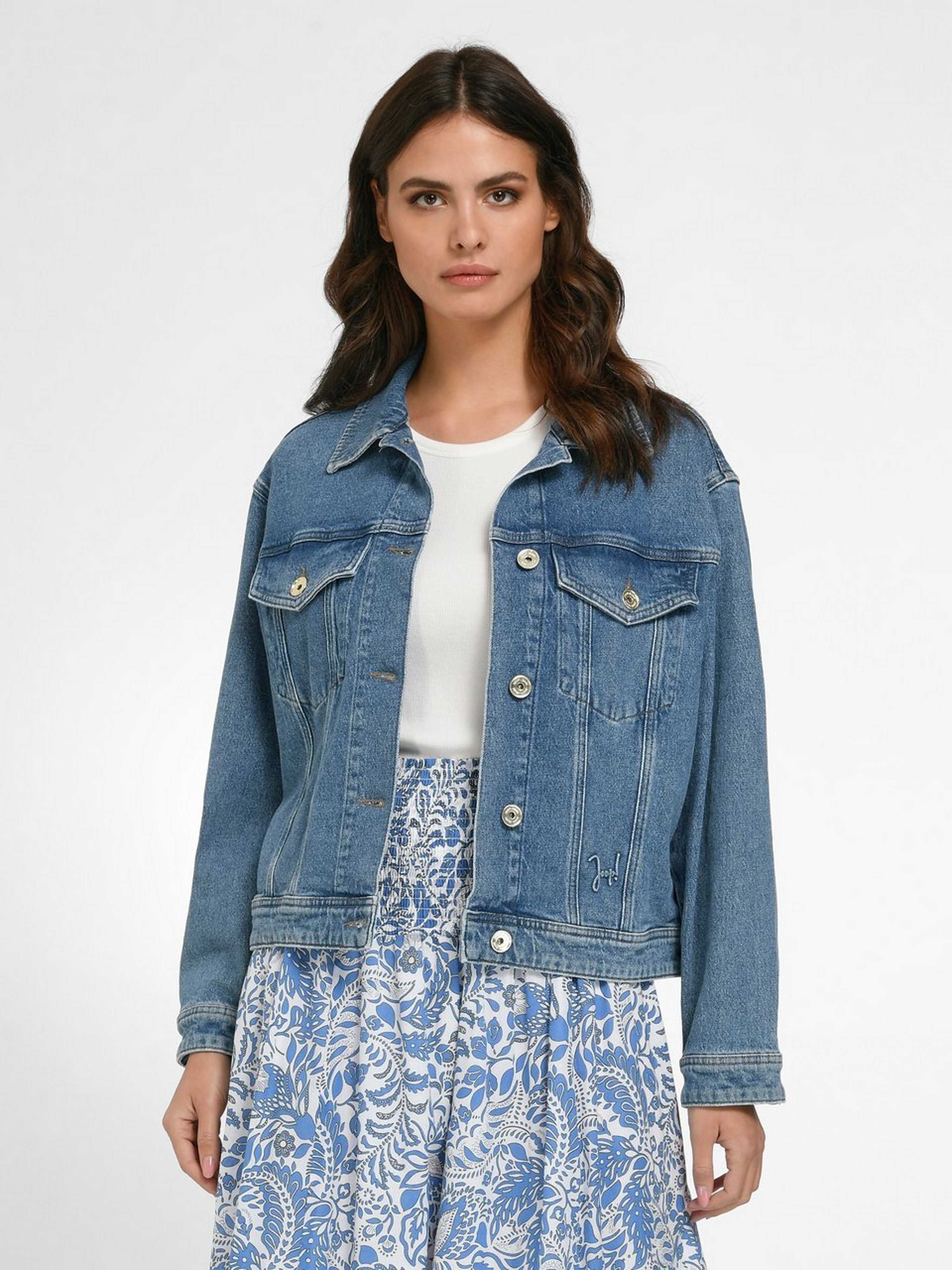 Jeansjacke im Oversized-Look