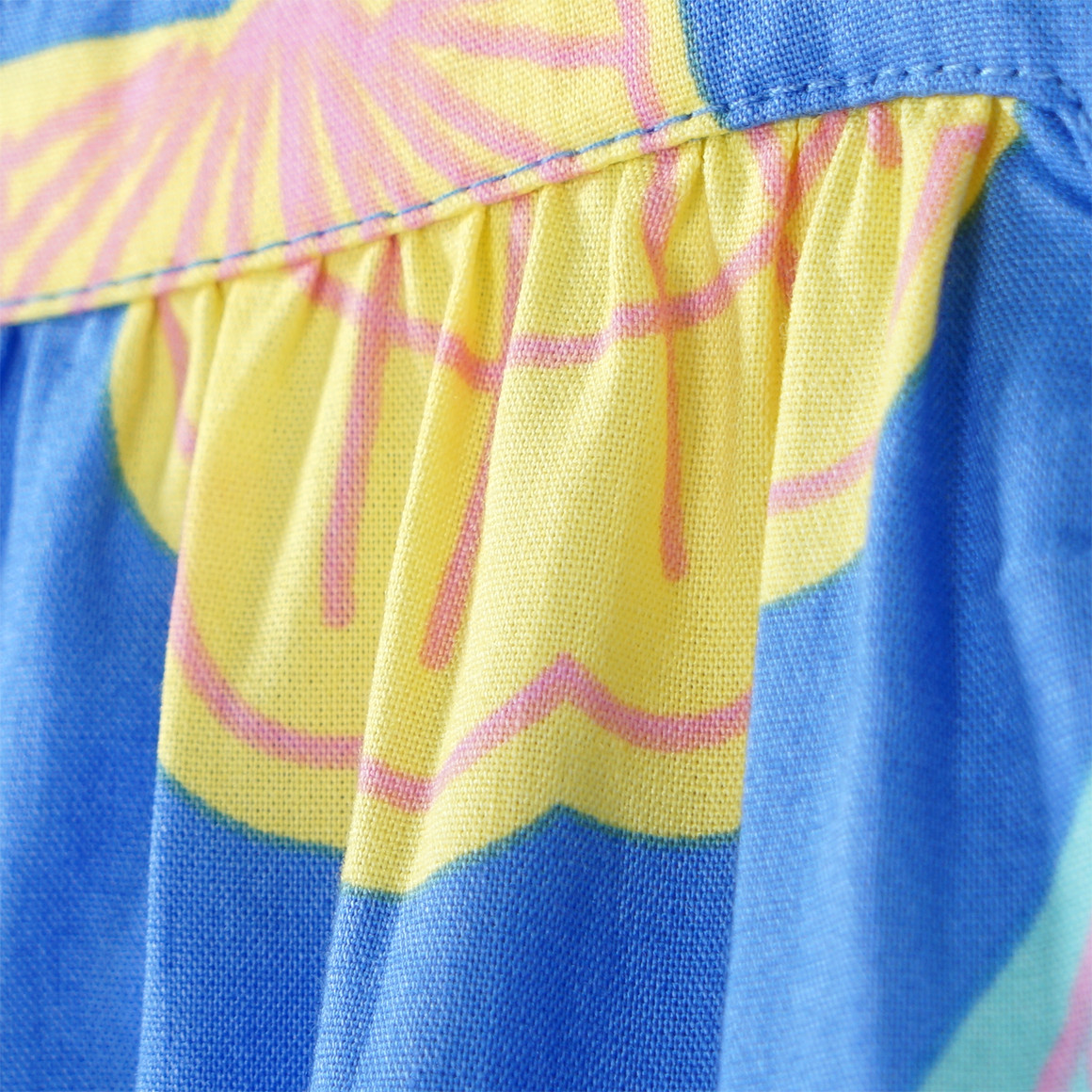 Topolino Mädchen Kleid mit bunten Muscheln blau / bunt