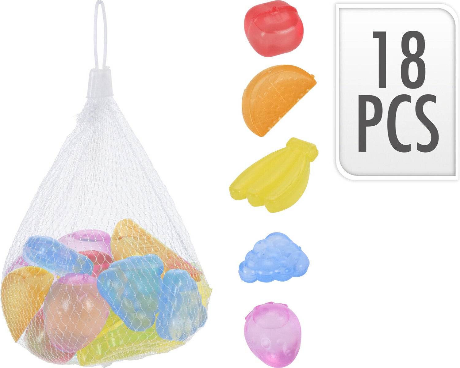 IJsblokjes Fruit in net multi 18 stuks