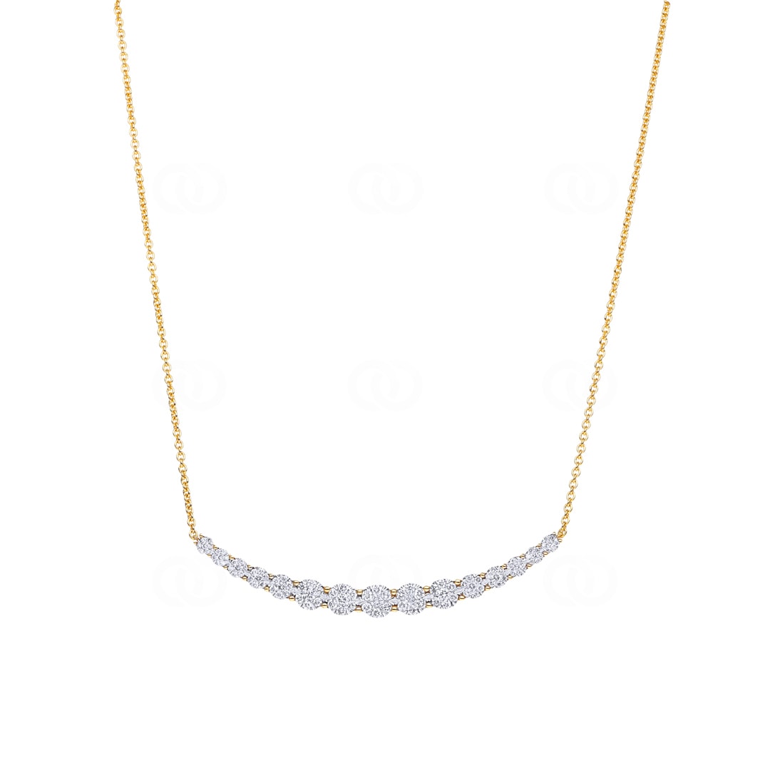1.00 Karat Diamantencollier 750/18 K Gelbgold