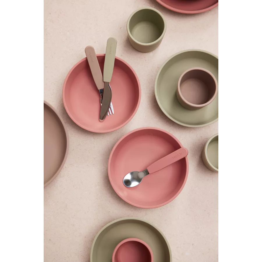 Filibabba Besteckset Silikon Rose