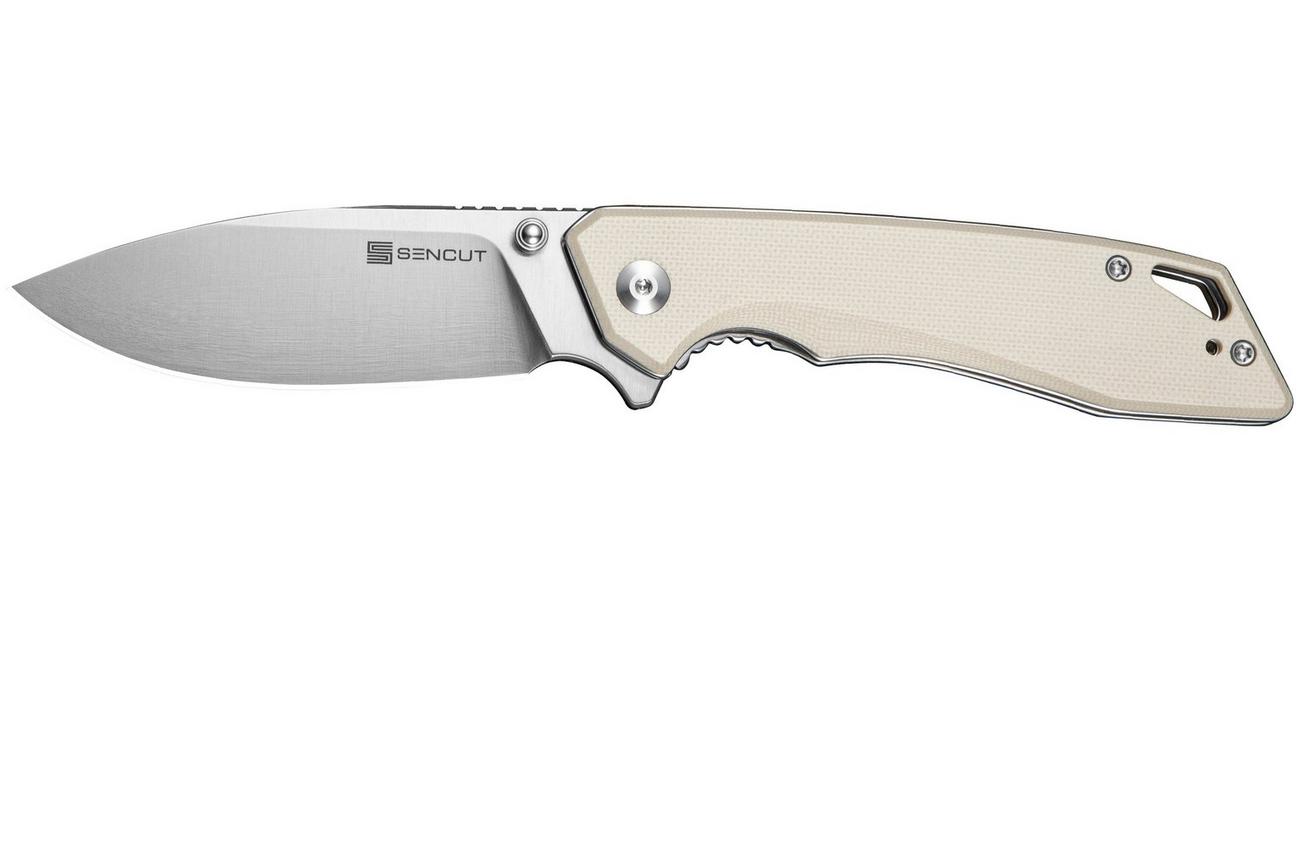 SENCUT Stratex S25055-2 Satin 9Cr18MoV, Ivory G10, zakmes