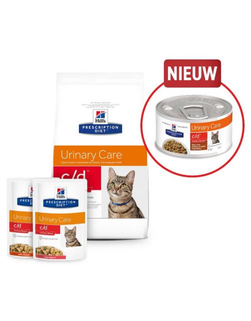 Hill's Prescription Diet C\/D Urinary Stress Urinary Care Stoofpotje Blik - Kattenvoer - Kip Groente 82 g