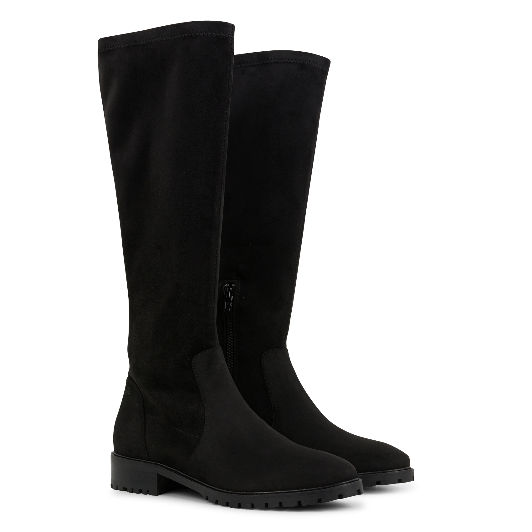 BAMBA - Bottes en cuir velours | Noir