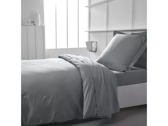 Housse de couette lisse 100% coton, qualité 144 fils. Acier 150x220cm