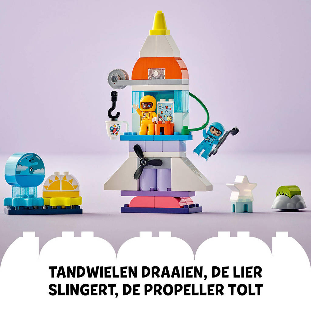 Super leuke Duplo set3-in-1 ruimteavontuur Educatief Speelgoed met Ruimteschip voor Peuters 10422
