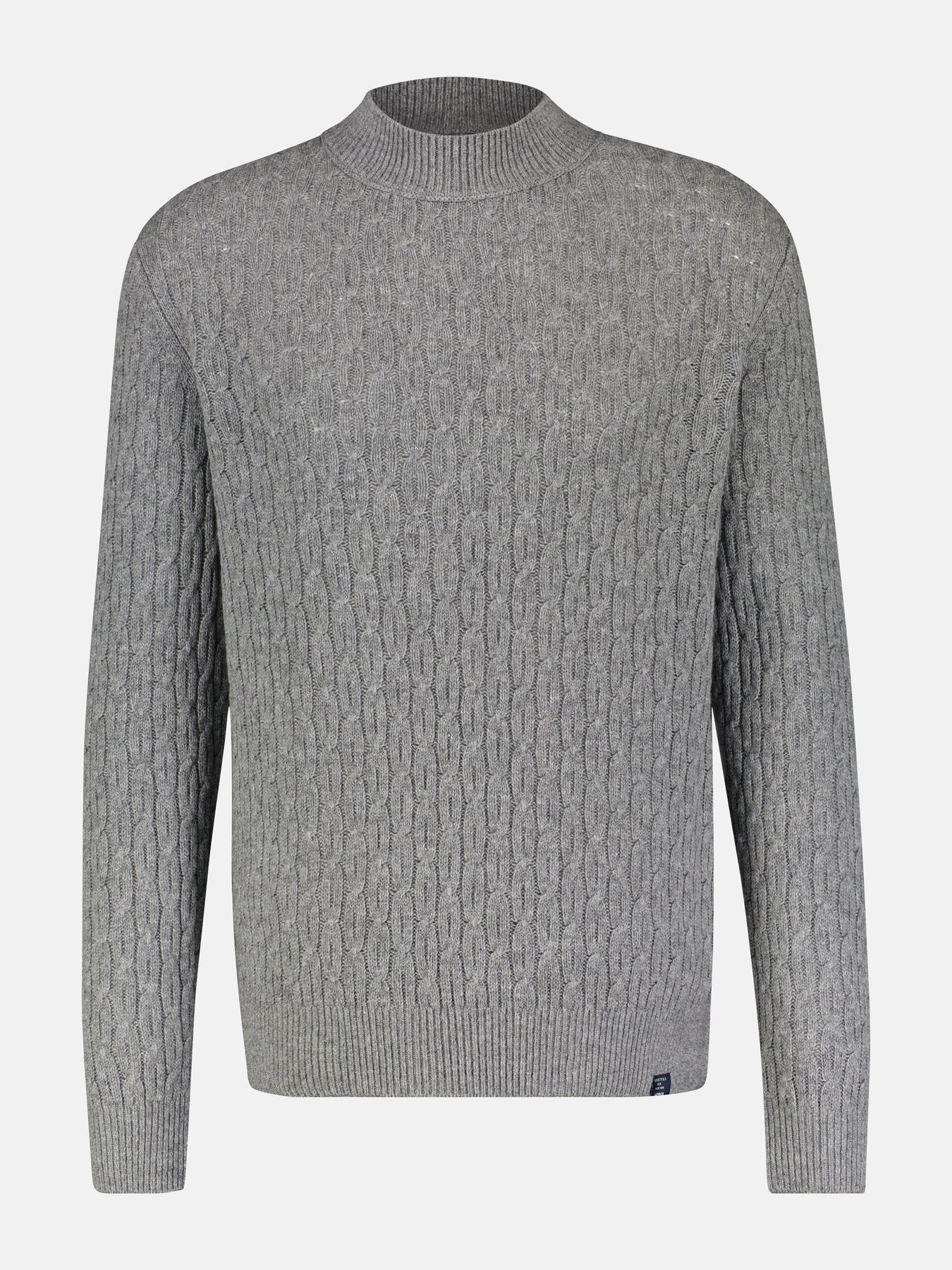 Cable-Strickpullover mit Turtleneck