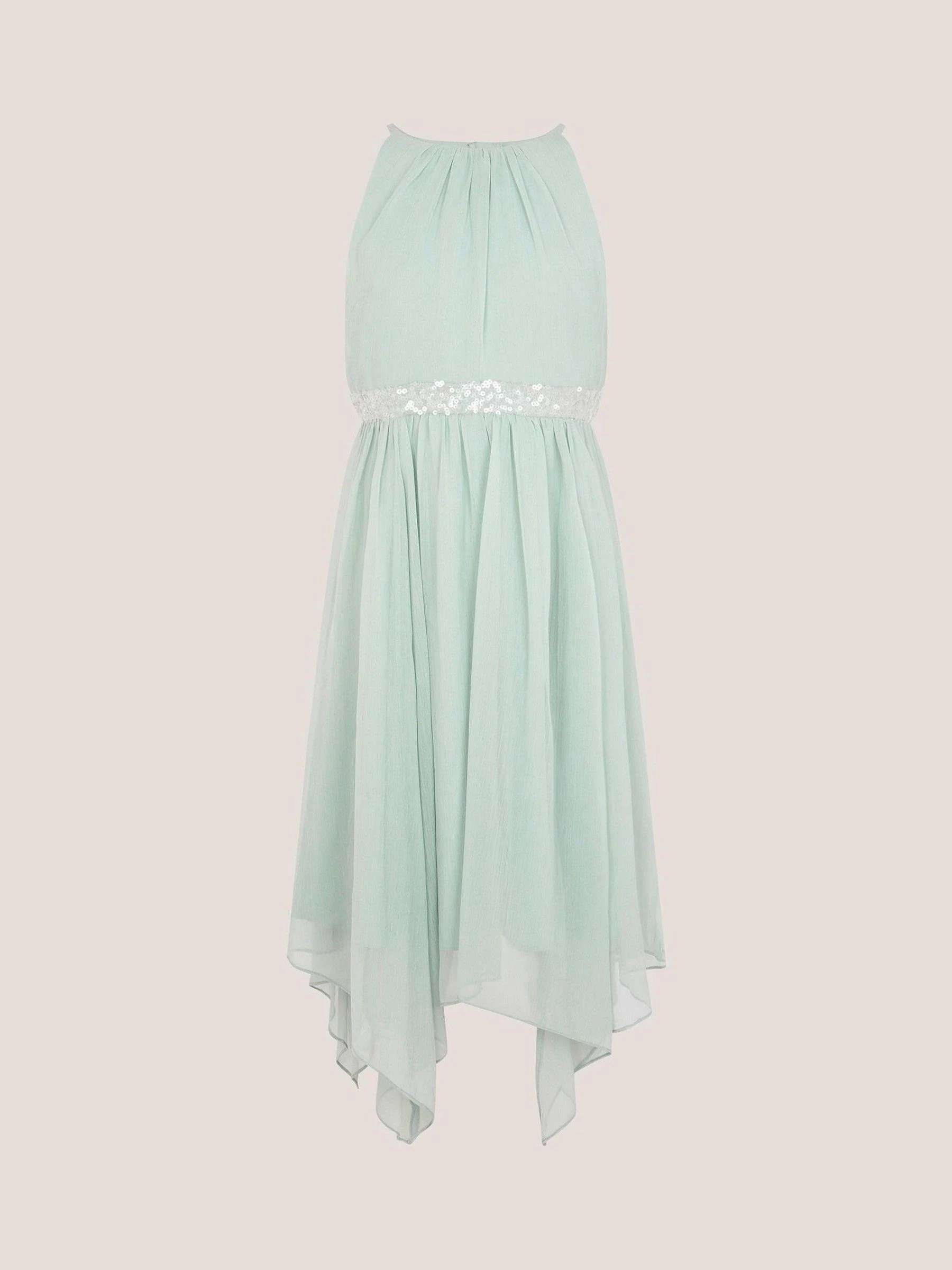 Groen - Monsoon Idaho Halter Chiffon Prom Dress