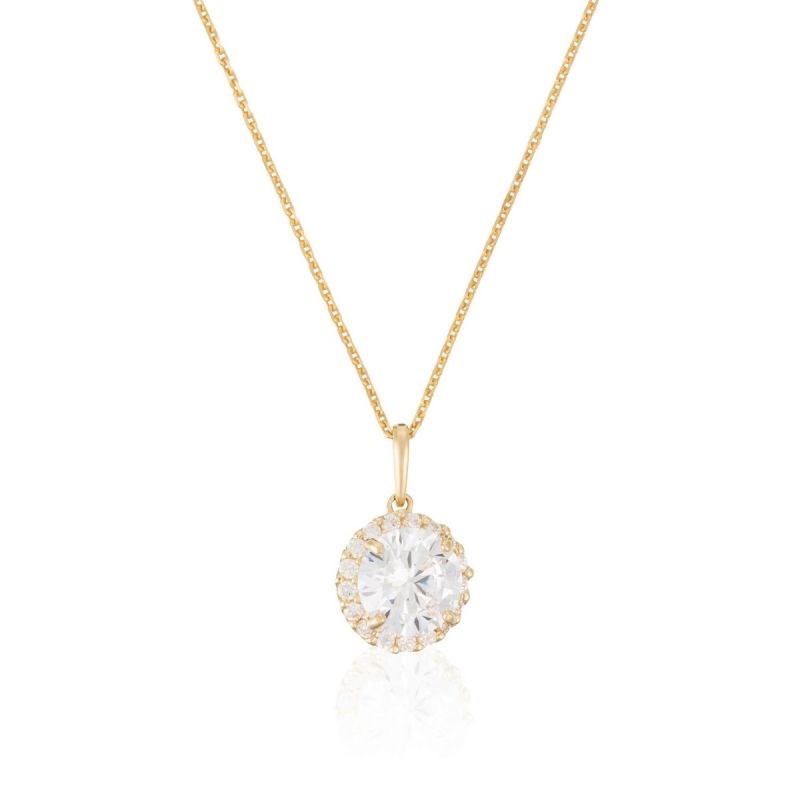 Pendentif Or jaune 375/1000 et zirconium