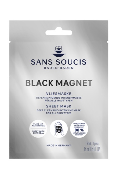 Black Magnet Vliesmaske