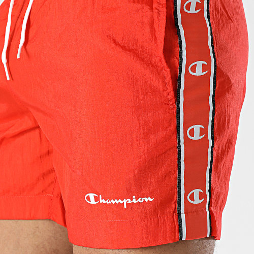 Short De Bain A Bandes 218725 Orange