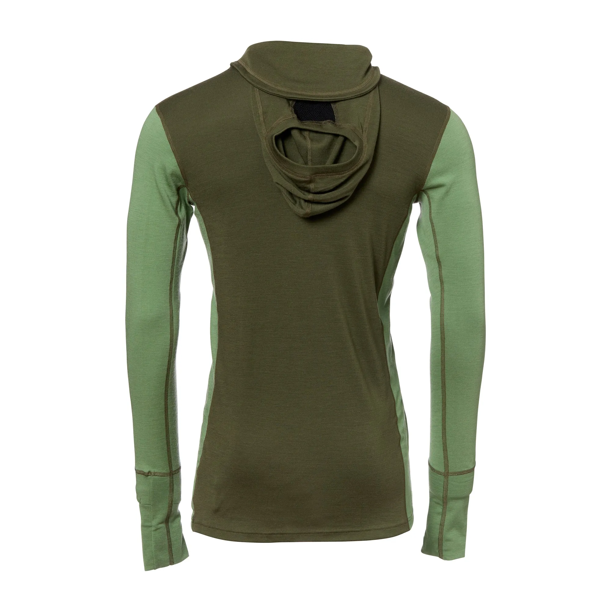 Aclima -  Aclima Hoodie WarmWool Sweater Zip olive night dill melange