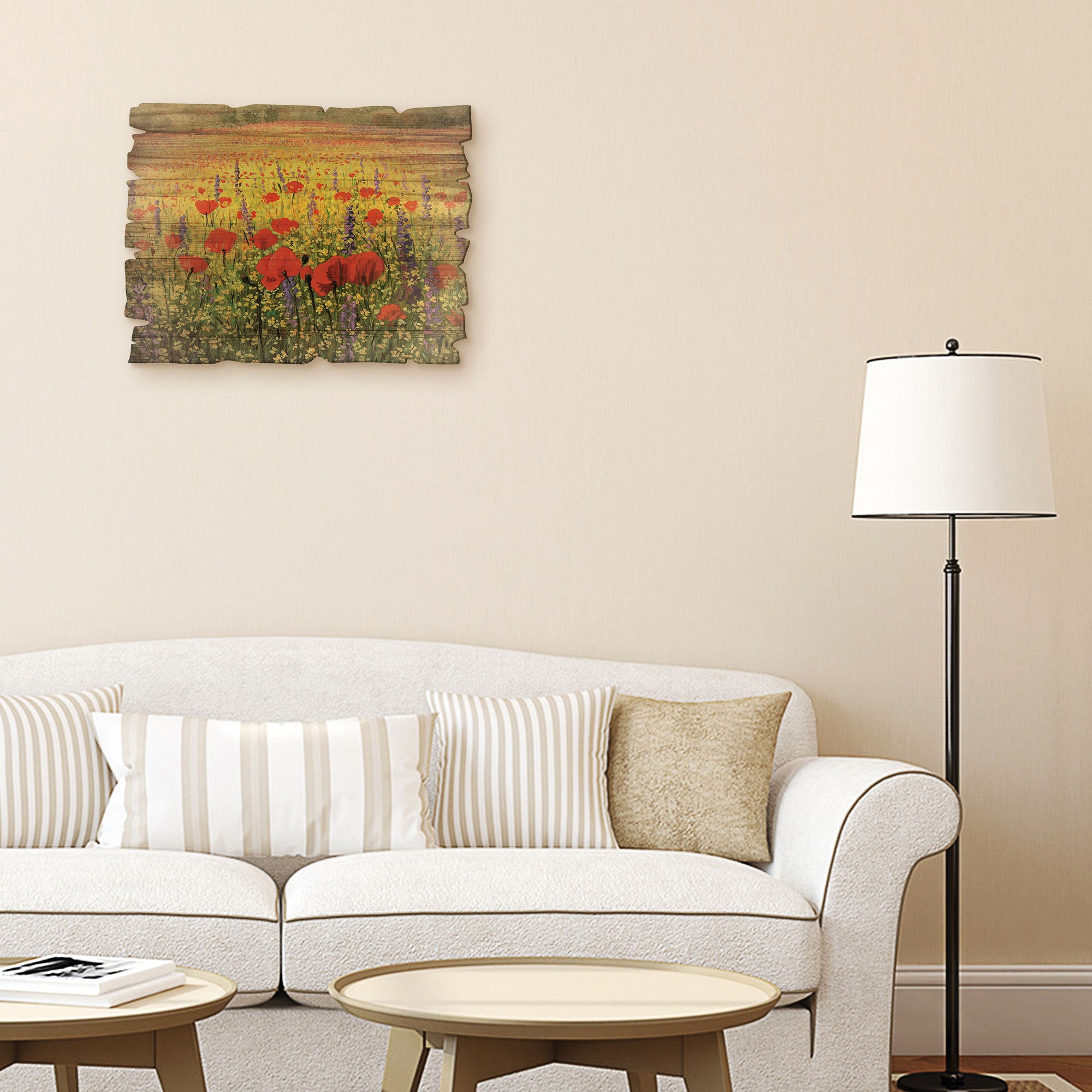Artland Holzbild »Mohnblumenfeld« Felder 1 Stk. tlg.