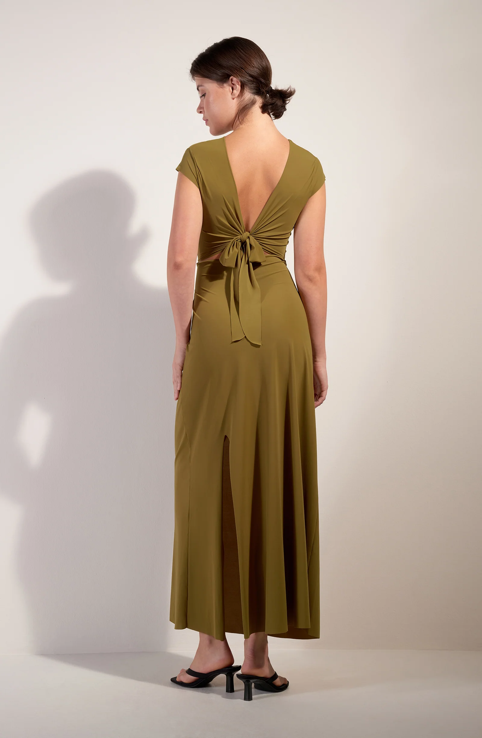 kolil Robe longue bronze découpe cropped Bronze