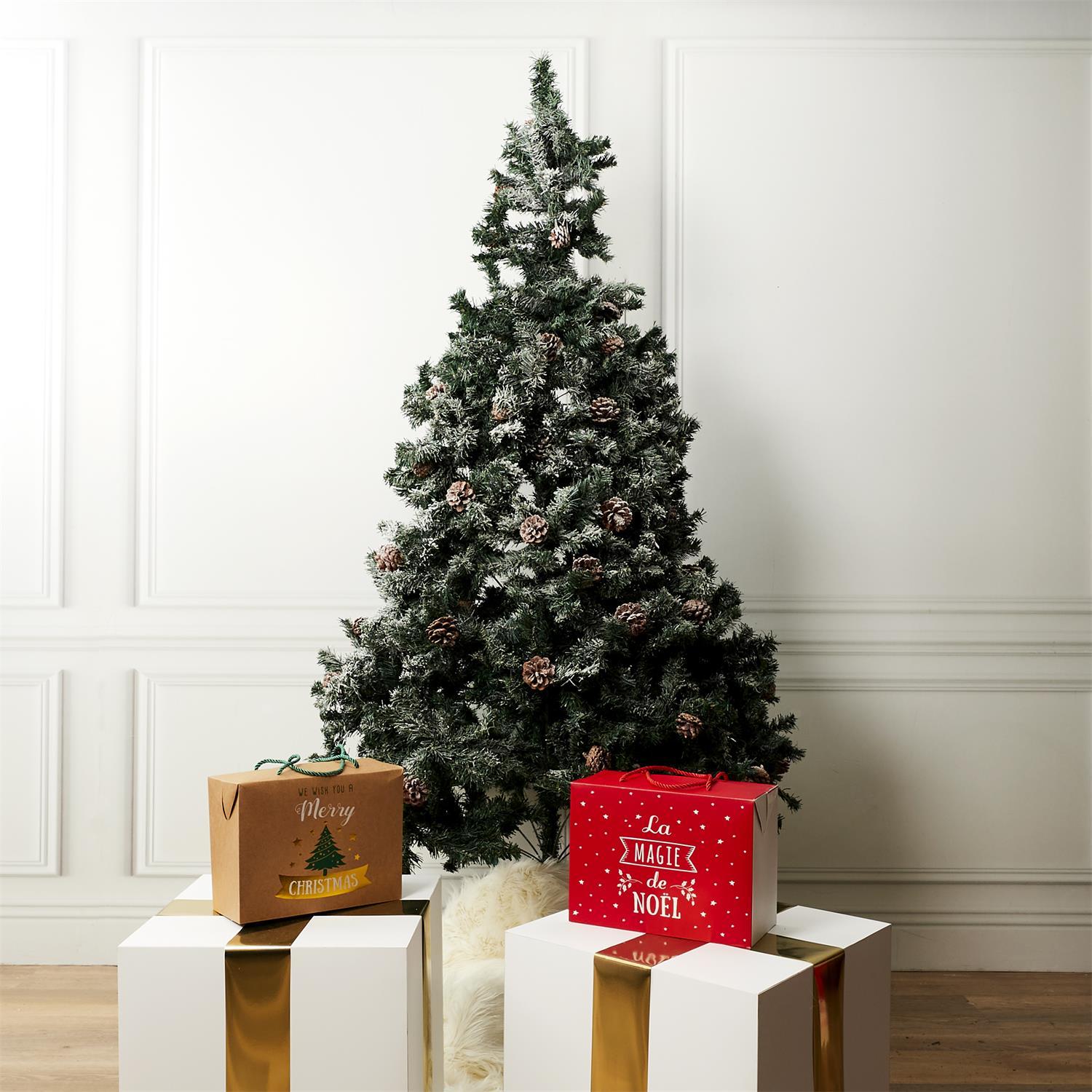 BOITE CADEAU PLIABLE NOEL 27X13X20CM