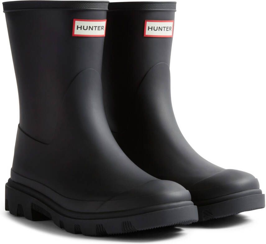 HUNTER Regenlaarzen Dames Downpour Short Wellington Boots Maat: 36 Materiaal: Rubber Kleur: Zwart