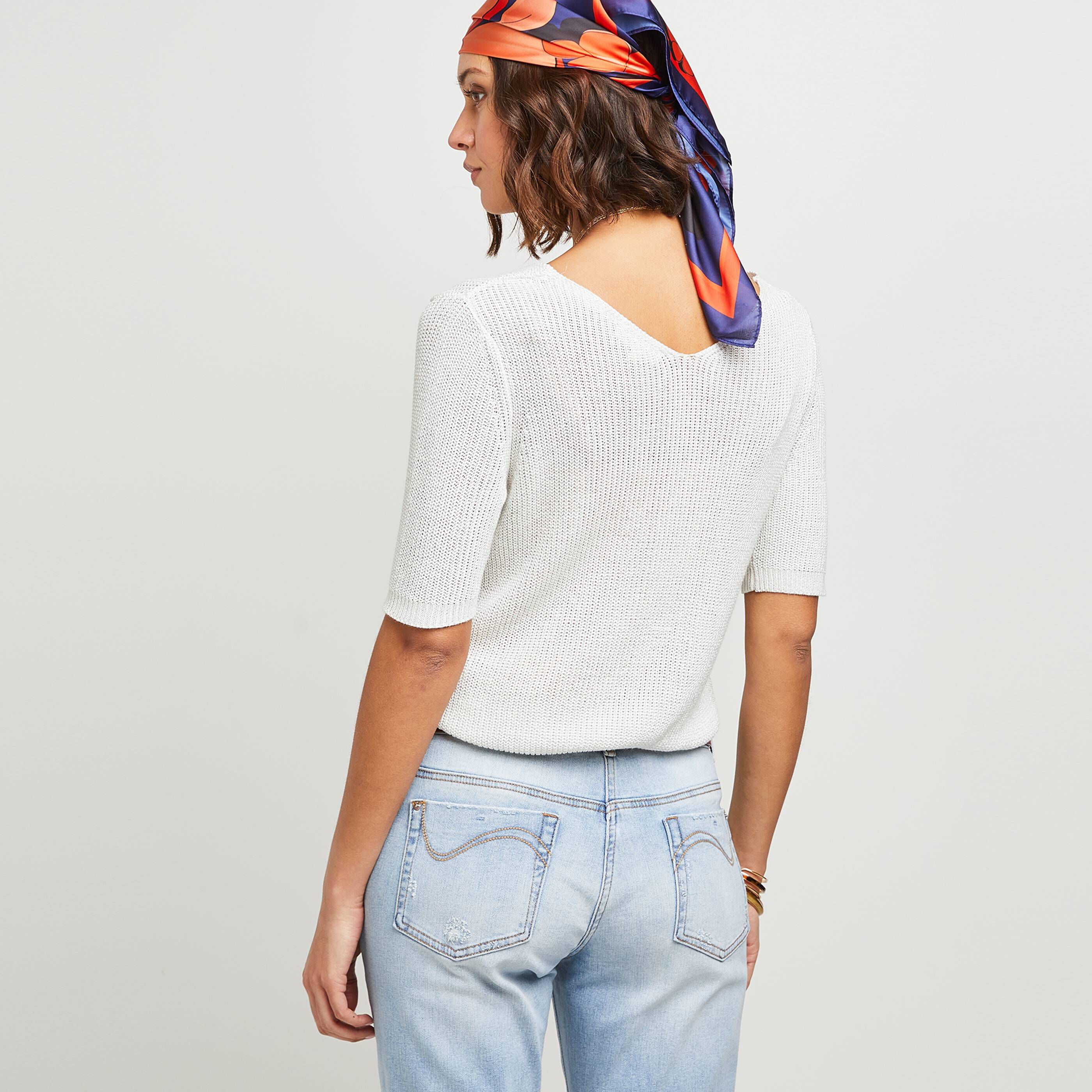 Pull maille femme - BLANC