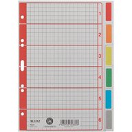 Intercalaires en carton extra solide, en blanc, A5, 6