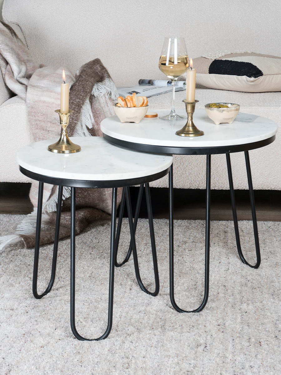 Salontafel Milan - Marmer - 39 cm