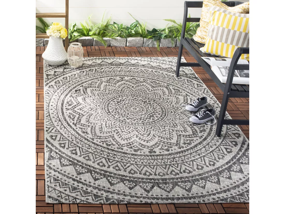 Tapis Light Grey & Black 160 X 231 cm - Kalene