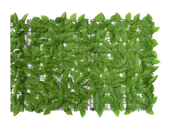 Écran de balcon avec feuilles vert 200x75 cm