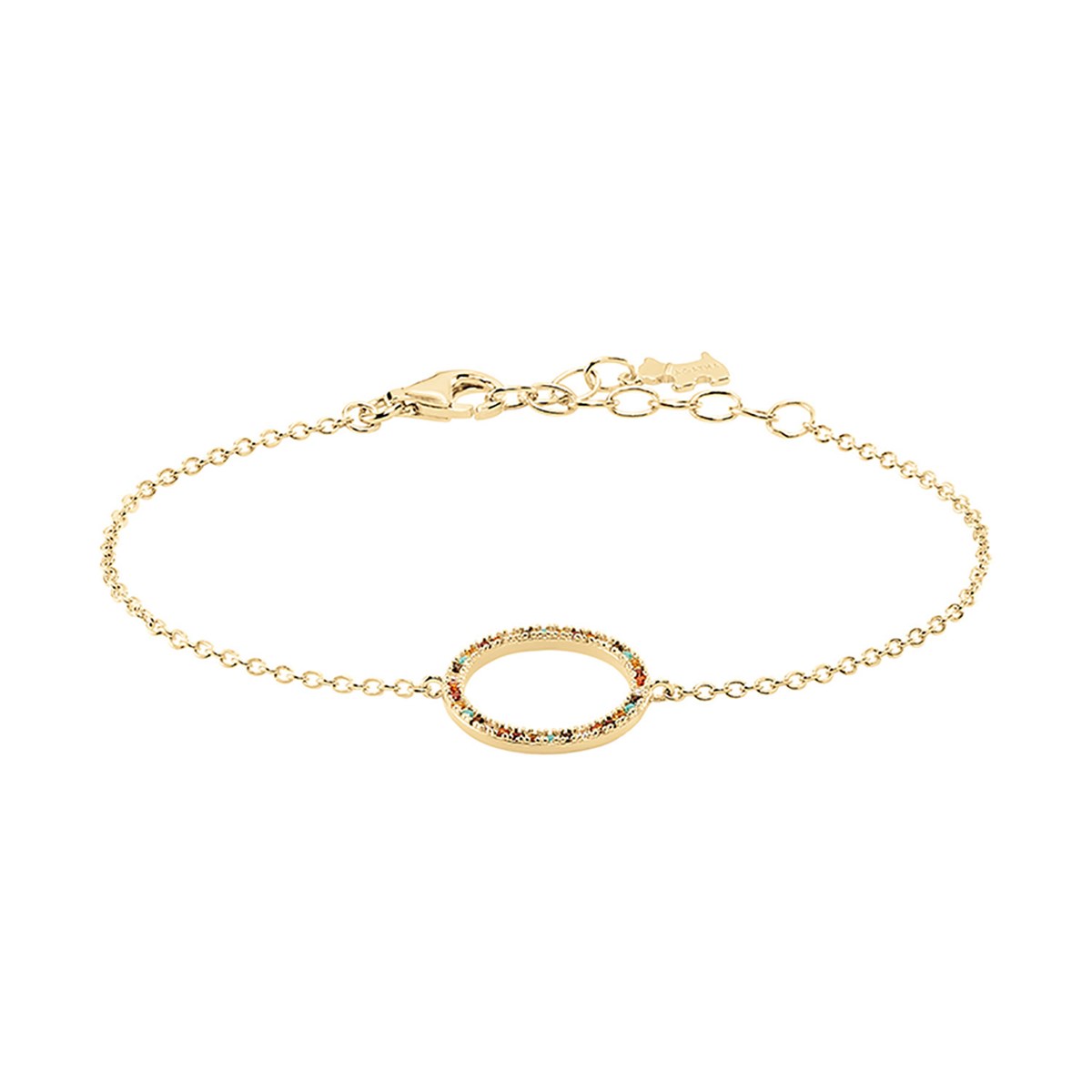 Bracelet Agatha argent doré cercle multicoloreligne Rainbow