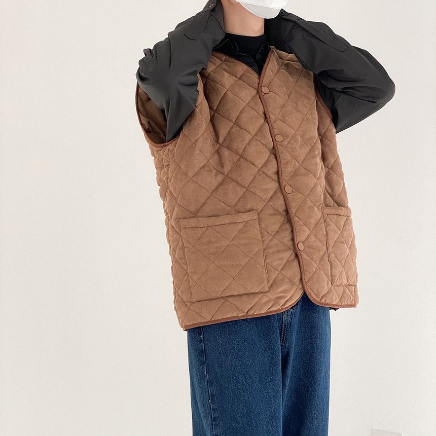 DAZO Studios - Gewatteerd vest met knoopjes