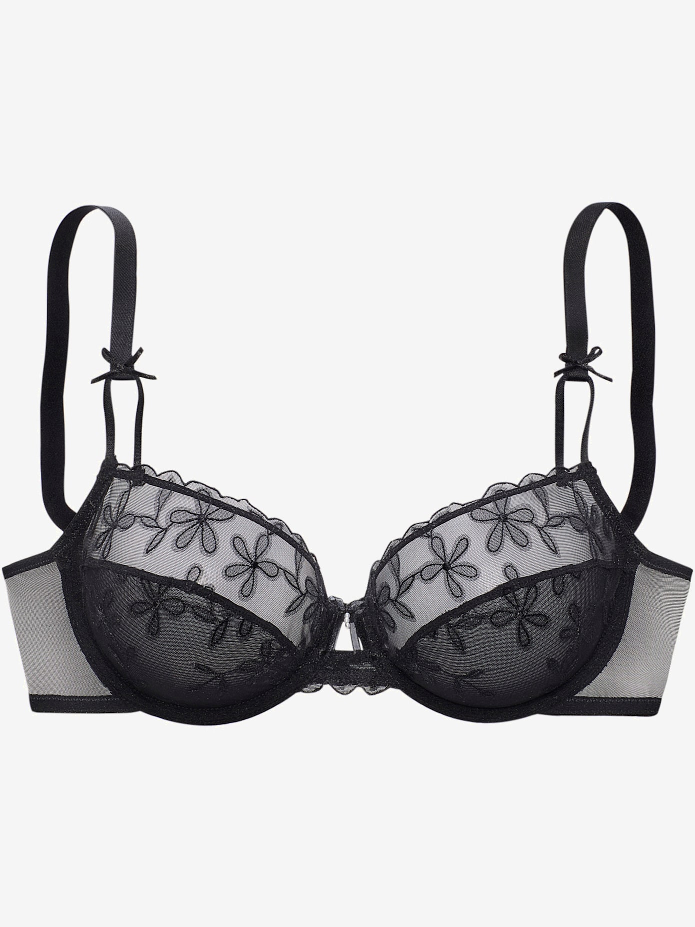 Soutien-gorge à armatures féminin avec petits nœuds décoratifs et perles