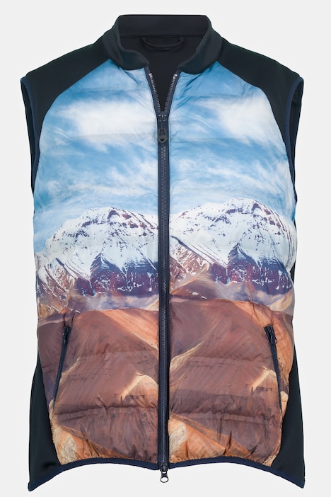 Hybrid-Weste, Collegekragen, 2-Wege-Zipper, ärmellos