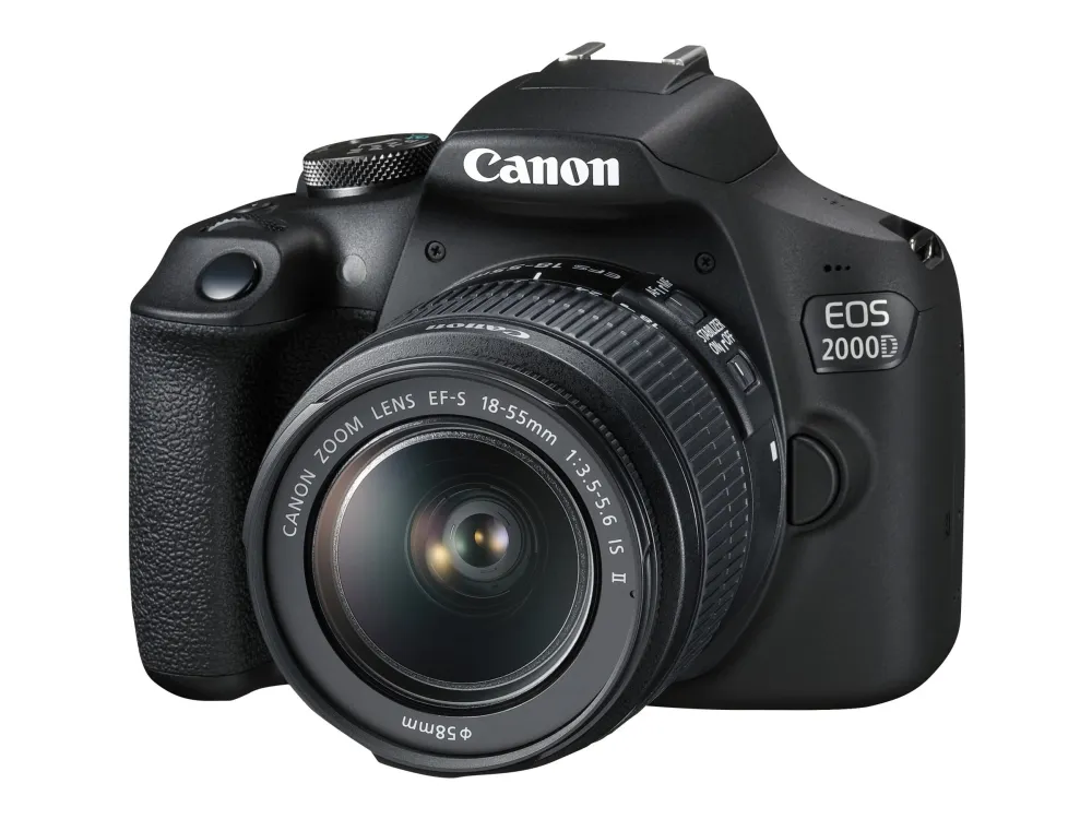 Canon EOS 2000D - Digitalkamera - SLR - 24.1 MP - APS-C - 1080p / 30 fps - 3x optisk zoom EF-S 18-55 mm IS  - Wi-Fi, NFC