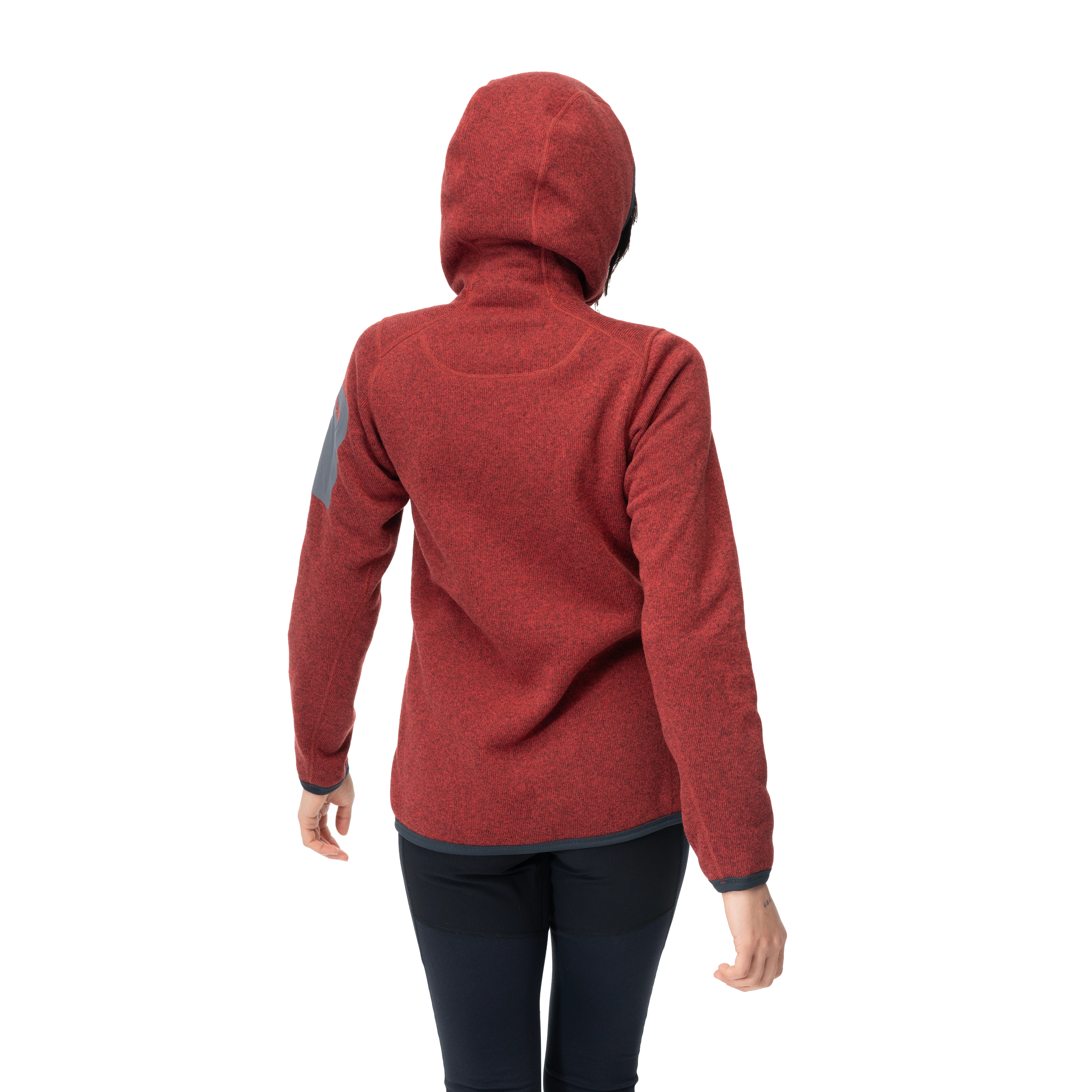 Kamphaug Knitted W Hoodie Chianti Red