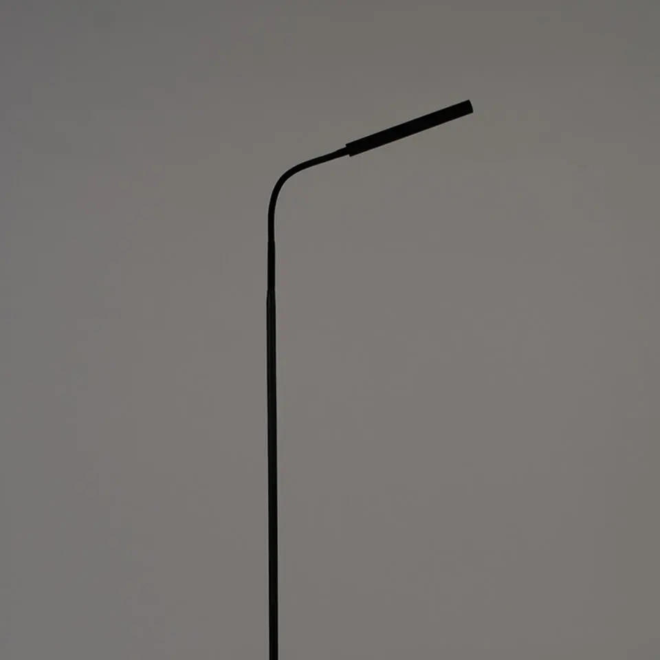 Qazqa vloerlampen palka zwart geïntegreerde led