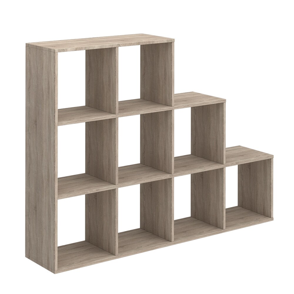Vicco Treppenregal Raumteiler Bücherregal 9 Fächer Sonoma Stufenregal Regal