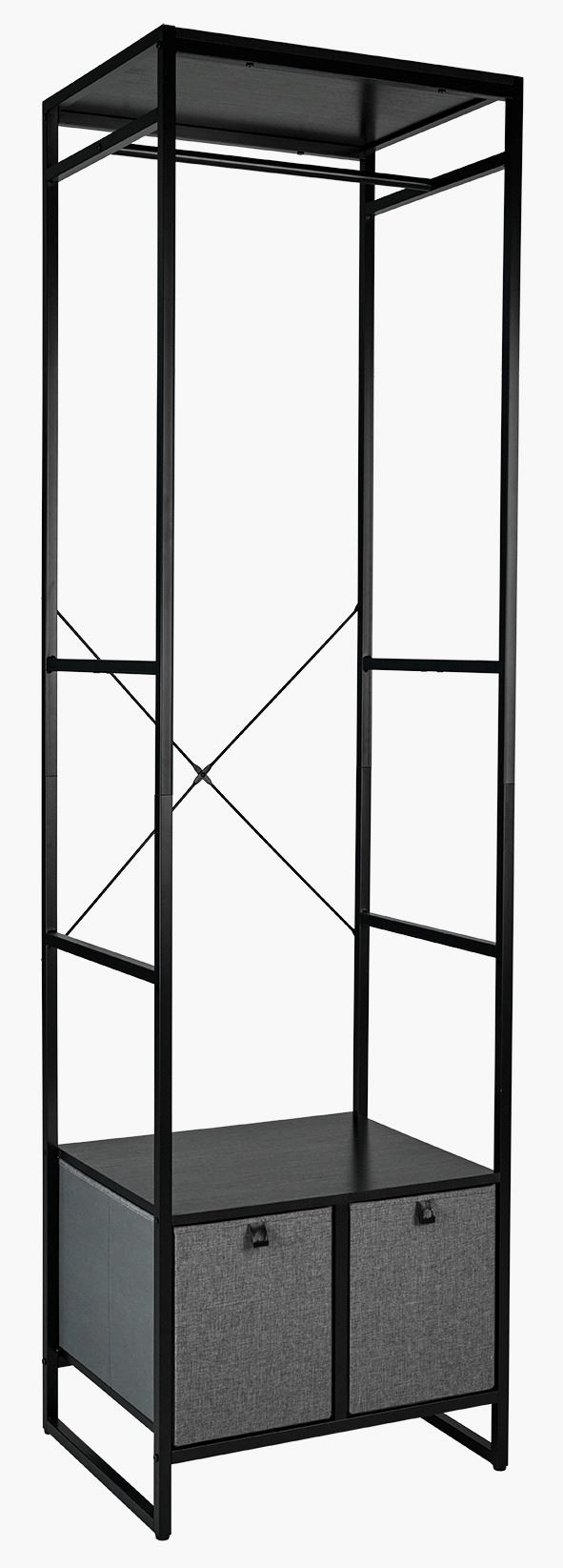 Klesstativ svart - 60x46,5x215 cm