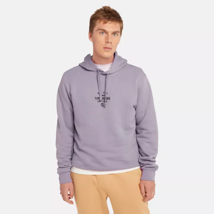 Sweat à capuche avec motif graphique unisexe en violet
