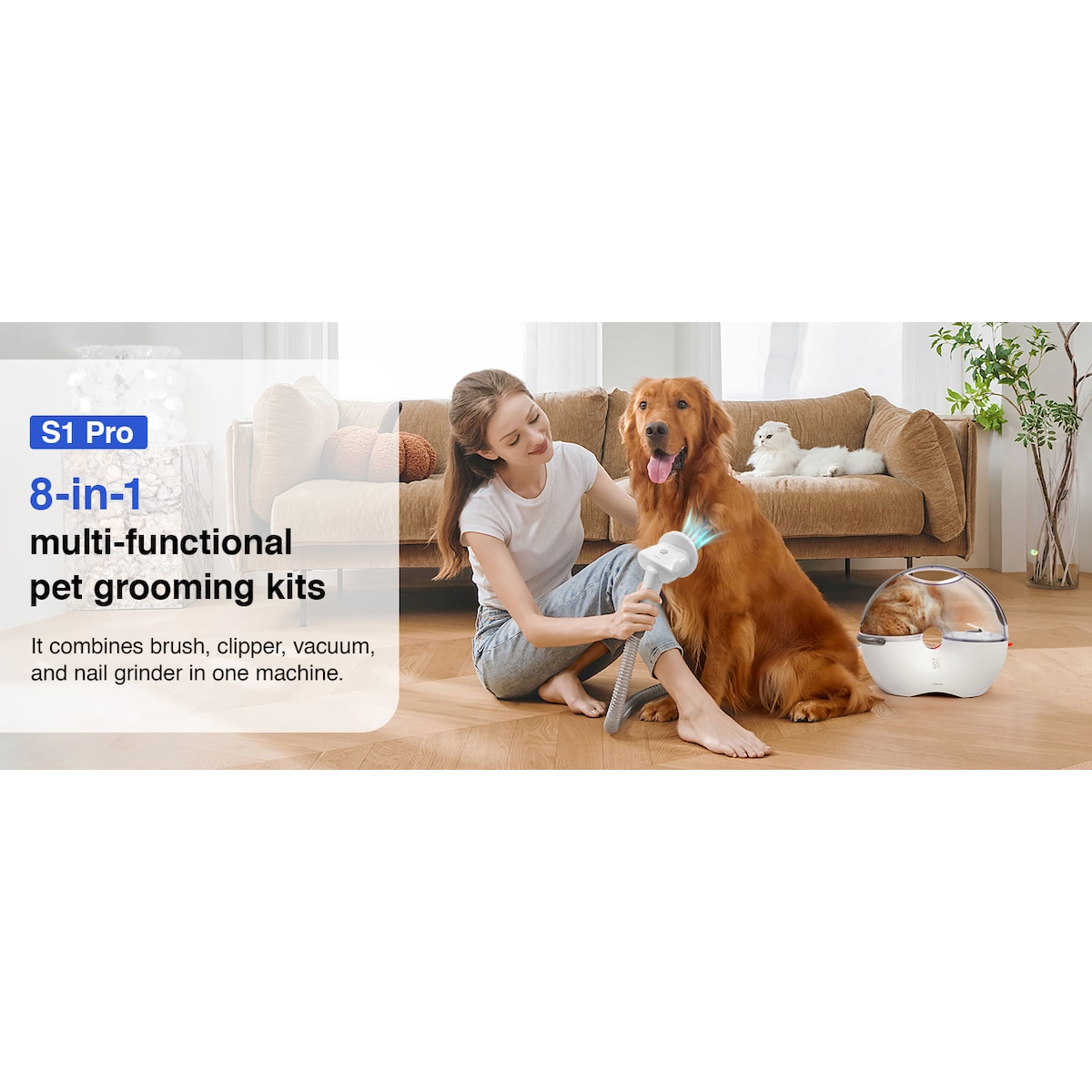 Neakasa S1 Pro pelspleiesett (hvit)