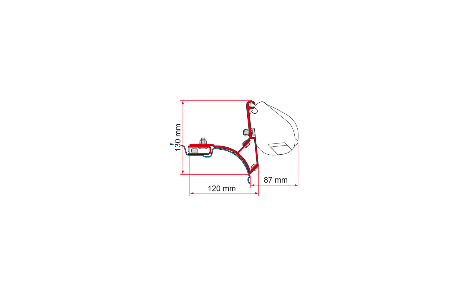 Fiamma Kit VW T5/T6 Multivan Transporter  RHD Markisenadapter für Fiamma F35