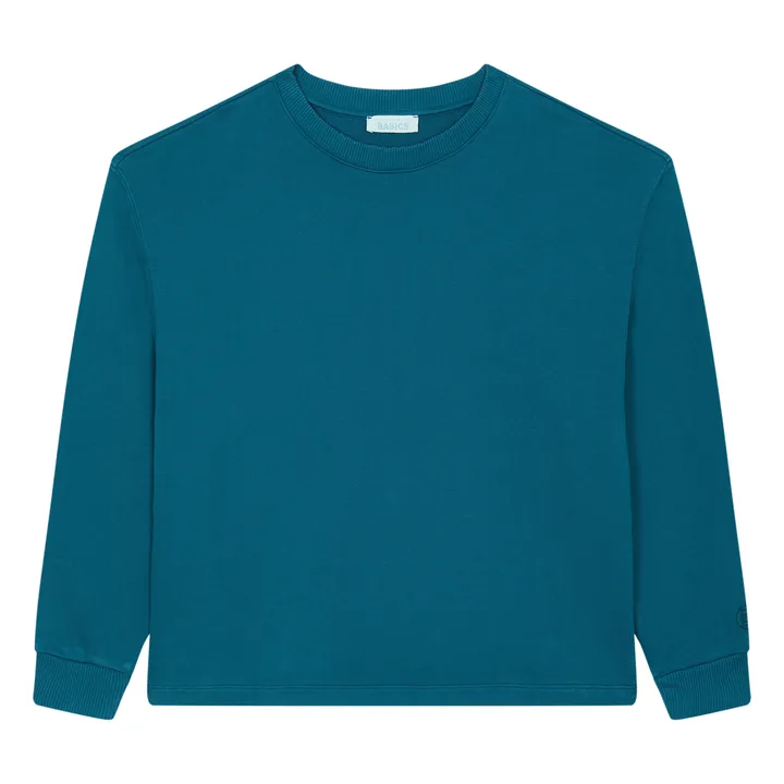 SMALLABLE BASICS Sweat Femme en Coton Bio | Vert canard