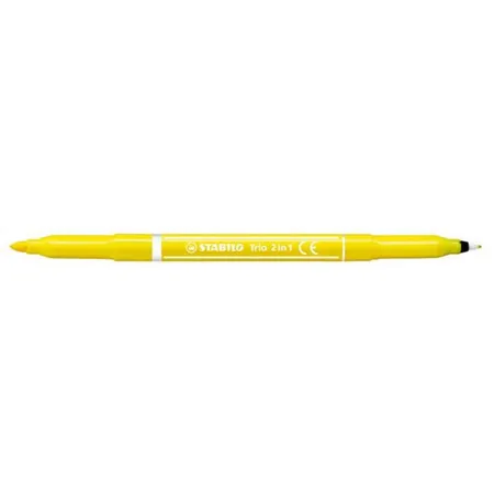 Filzstift und Fineliner in einem - STABILO Trio 2 in 1 - gelb