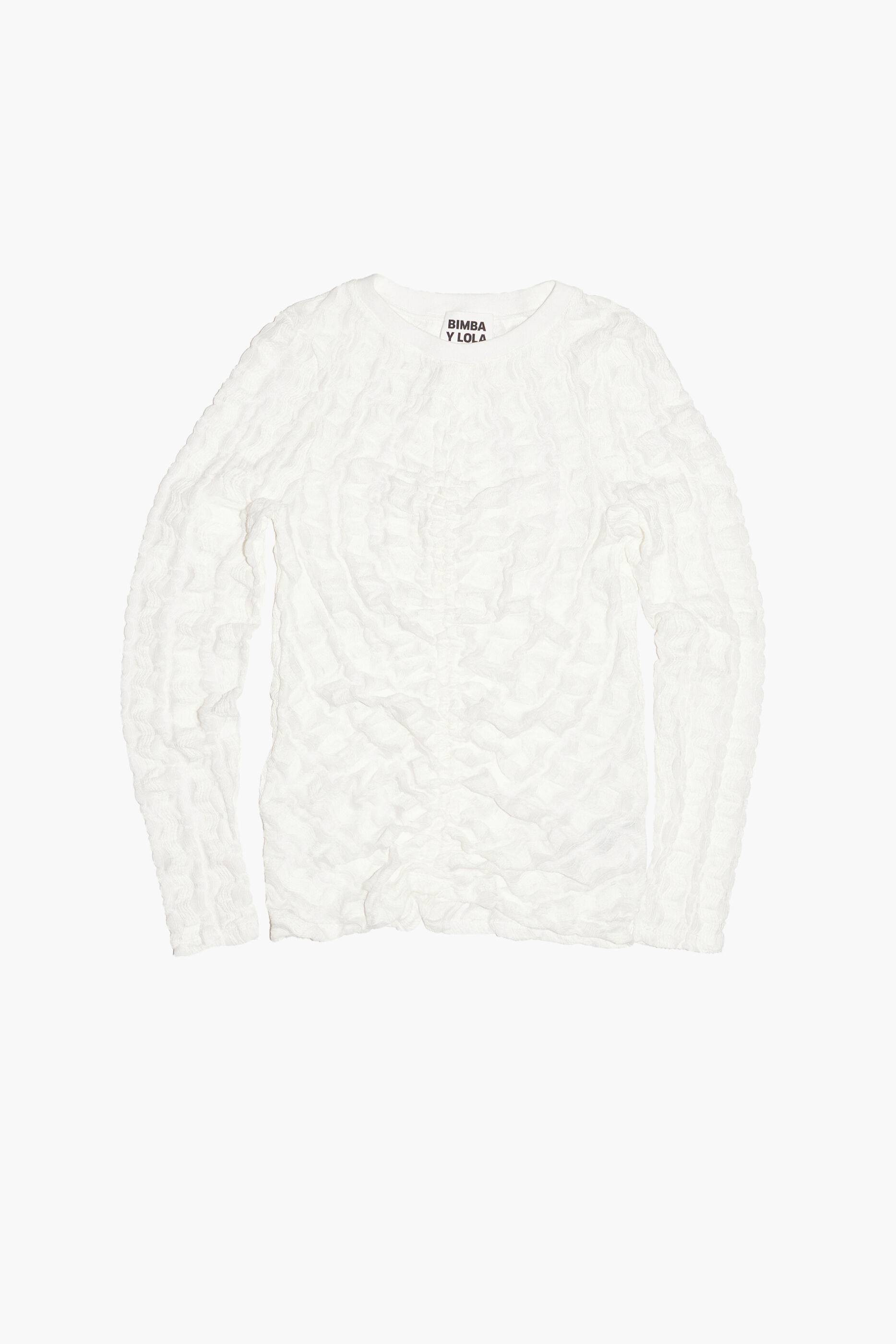 Blusa branca franzida