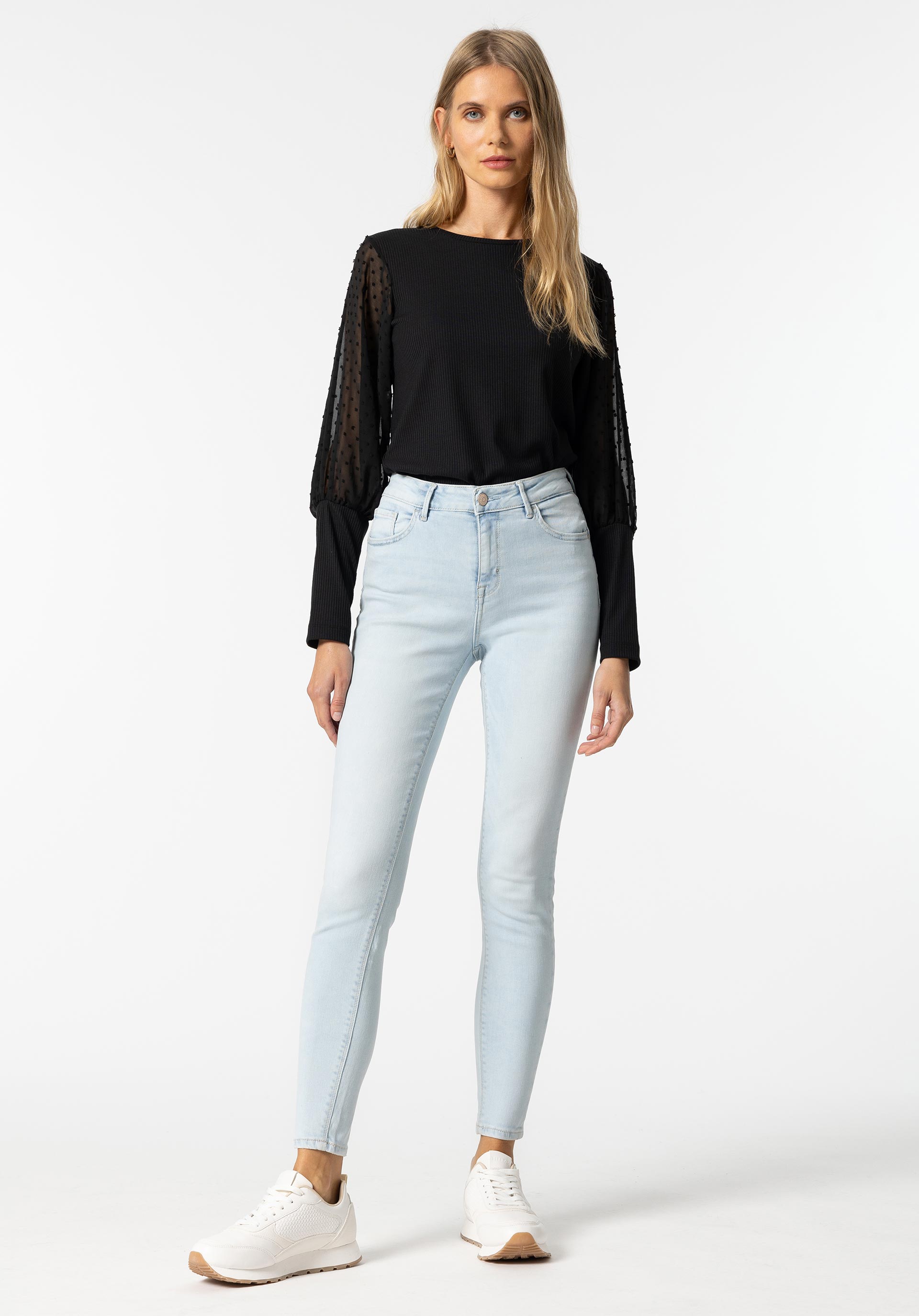 Jeans Light Push-up Skinny Cintura Média