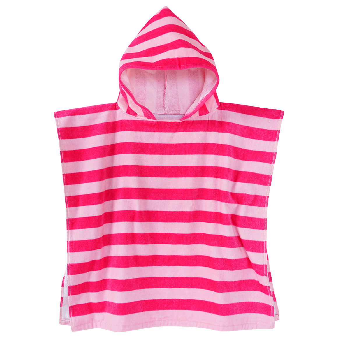 Famy Mädchen Badeponcho mit Streifen pink / rosa